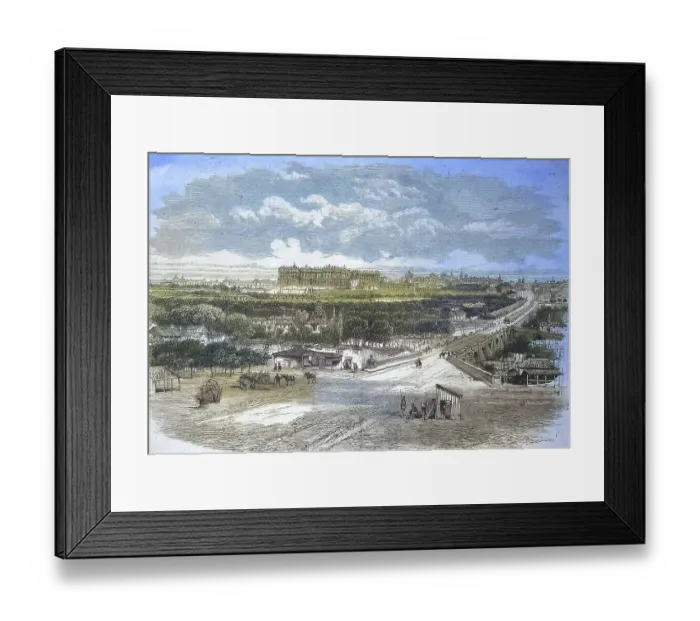 Framed Print : The Royal Palace in Madrid in 1869