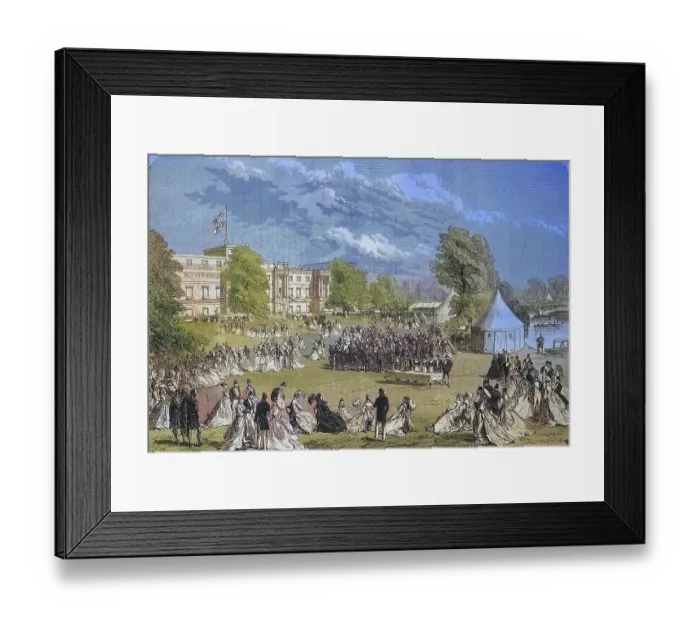 Framed Print : A Reception in the Gardens of Buckingham Palace in 1869 Framed Print : A Reception in the Gardens of Buckingham Palace in 1869