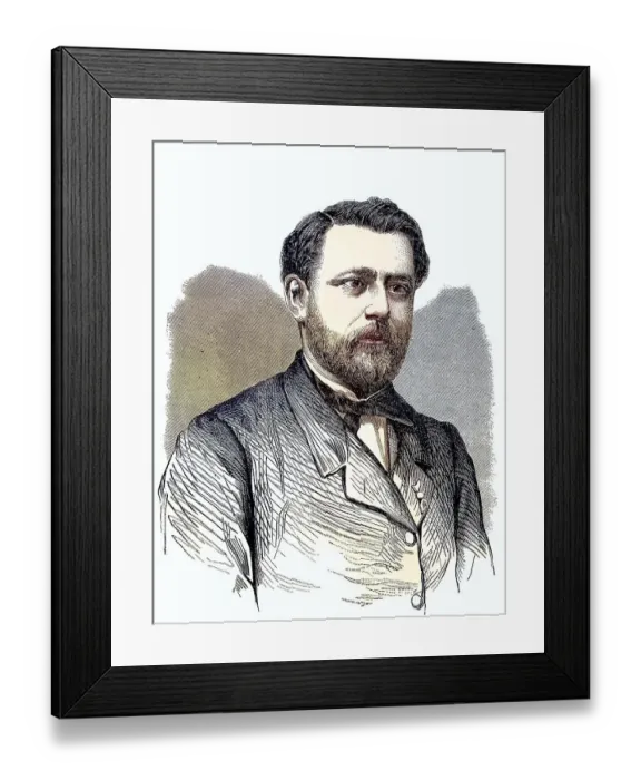 Framed Print : Claudius Chervin, born 3 August 1824