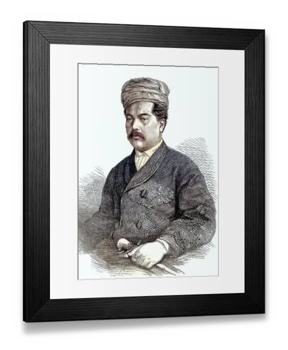 Framed Print : Sultan Sir Abu Bakar ibni Almarhum Temenggong Seri Maharaja do Daeng Ibrahim