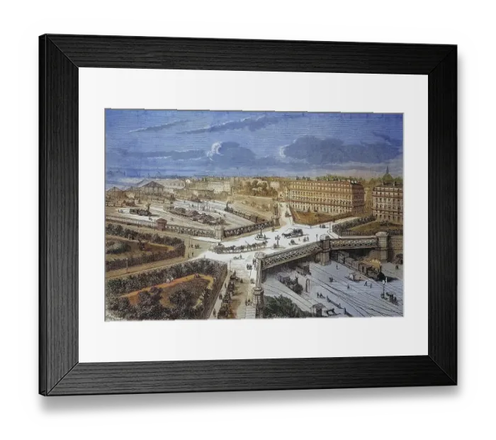 Framed Print : Paris in 1869, La Place de LEuropa Framed Print : Paris in 1869, La Place de LEuropa