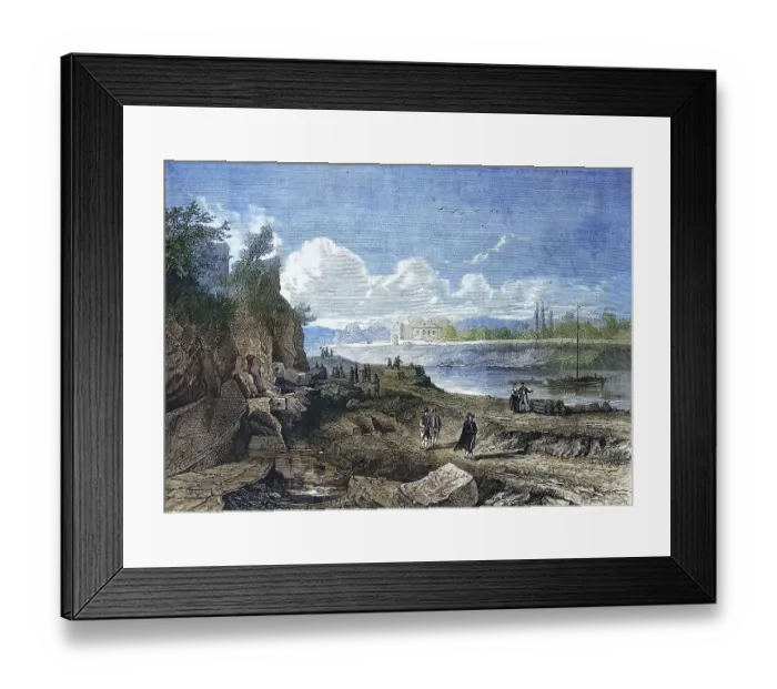 Framed Print : New excavations on the banks of the Tiber