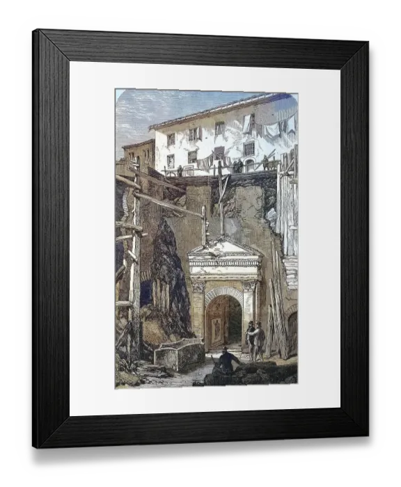 Framed Print : New Excavations in Rome, Discovery of the Post of the Guardians of the Seventh Cohort Framed Print : New Excavations in Rome, Discovery of the Post of the Guardians of the Seventh Cohort