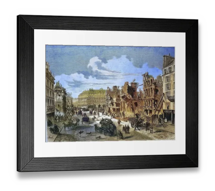 Framed Print : Paris, 1868, Demolition of the Capuchin Convent in the Rue de la Paix