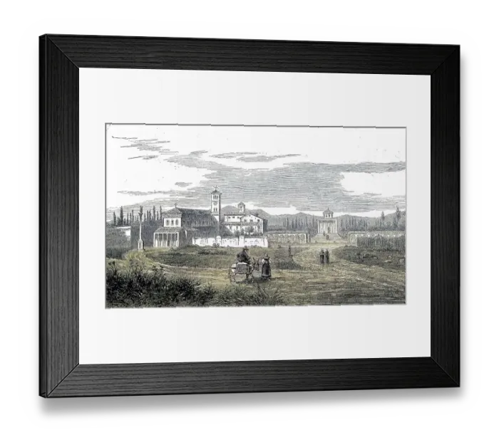 Framed Print : The New Cemetery, Campo Santo, in 1869 in Rome Framed Print : The New Cemetery, Campo Santo, in 1869 in Rome