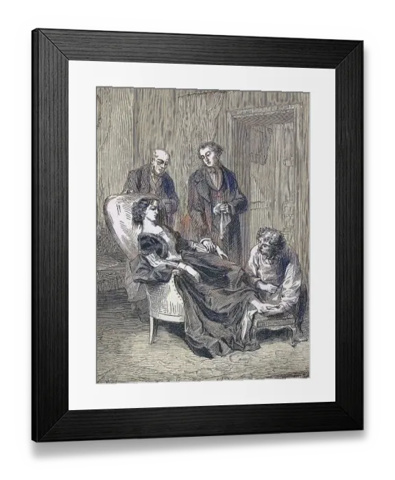 Framed Print : The death of Hannah Greener from inhaling too much chloroform as an anaesthetic Framed Print : The death of Hannah Greener from inhaling too much chloroform as an anaesthetic
