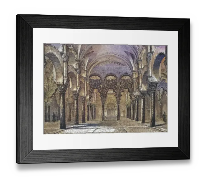 Framed Print : Interior view of Cordoba Cathedral in 1869 Framed Print : Interior view of Cordoba Cathedral in 1869