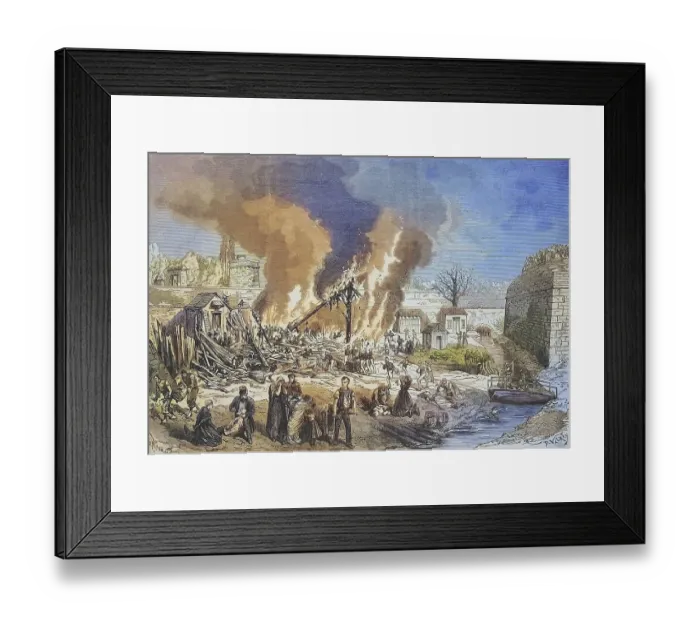 Framed Print : Explosion of the workshop for the manufacture of Chassepot cartridges Framed Print : Explosion of the workshop for the manufacture of Chassepot cartridges