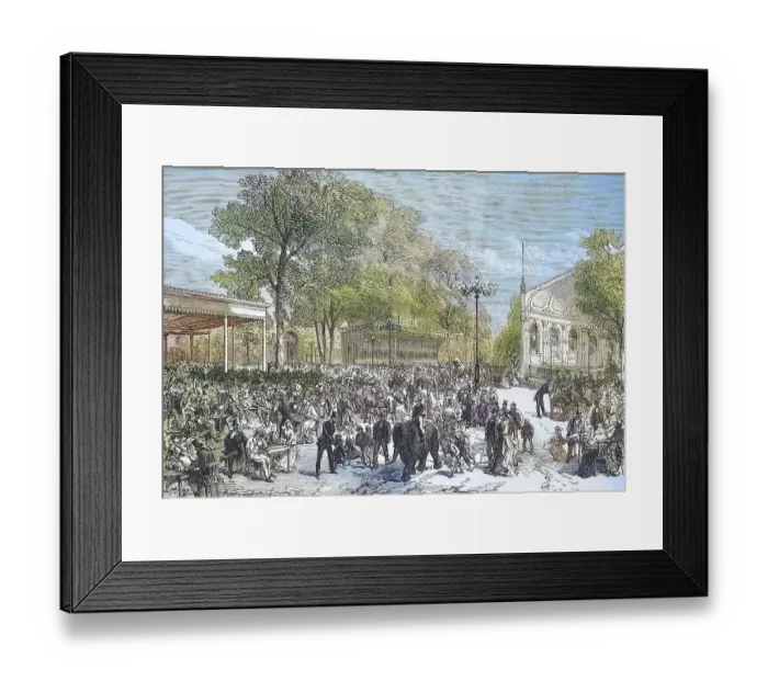 Framed Print : Large folk festival in the city and zoo