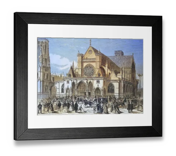 Framed Print : Parish Church of Saint-Germain-l'Auxerrois is an important late Gothic church in Paris