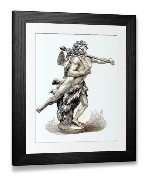 Framed Print : Statue of the youthful god Bacchus