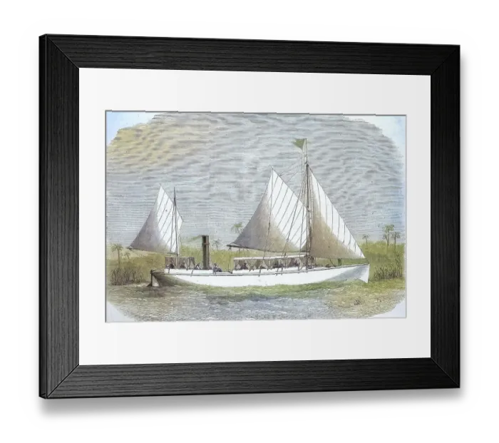 Framed Print : Taugh-a-Ballagh, Expedition Ship to Central Africa