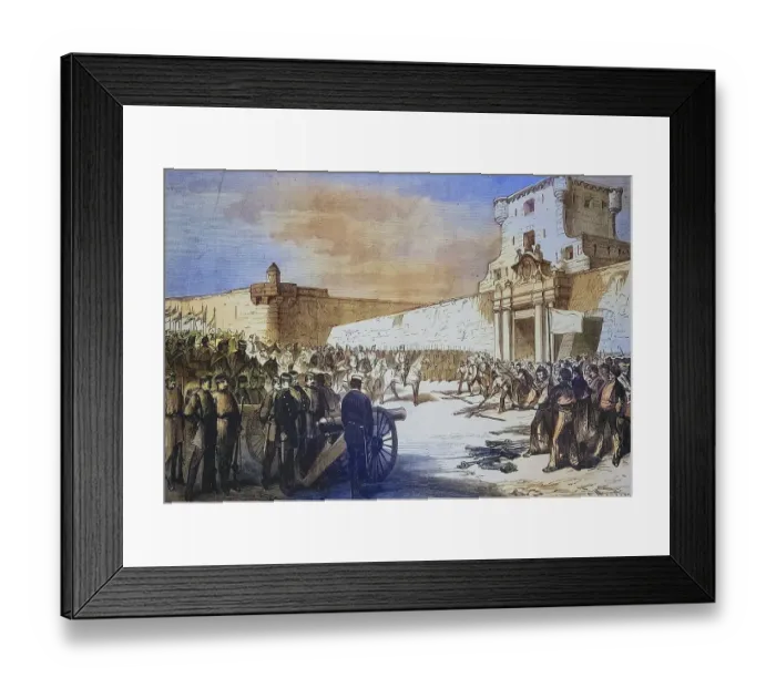 Framed Print : General Caballeros receives the submission of the rebels of Cadiz