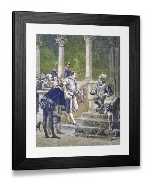 Framed Print : Salon 1868, Satire, the King's favourites