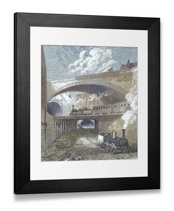 Framed Print : The Metropolitan Railway in 1869