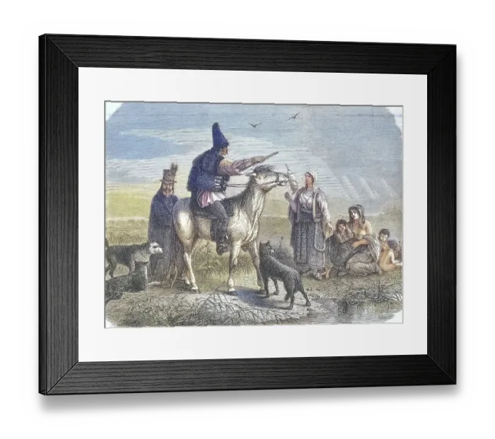 Framed Print : Peasants in country traditional costume in Bukovina Framed Print : Peasants in country traditional costume in Bukovina