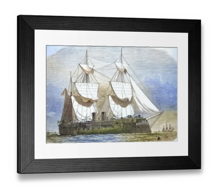 Framed Print : SMS Kronprinz was an armoured ship of the Imperial Navy