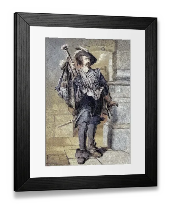 Framed Print : A herald at arms, member of the French troops in 1869
