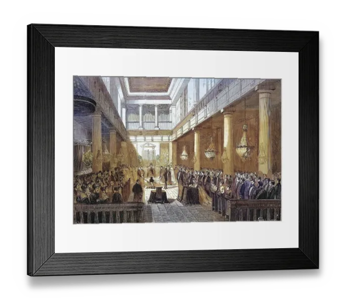 Framed Print : First Communion of Crown Prince Napoleon Eugene Louis Bonaparte in the Chapel of the Tuileries