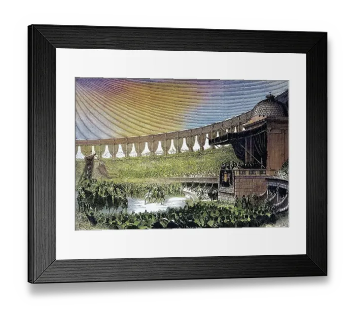 Framed Print : Festivities in Turin, Circus, Event in Charles Emmanuel Square Framed Print : Festivities in Turin, Circus, Event in Charles Emmanuel Square