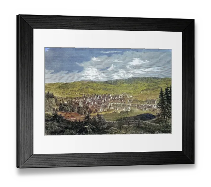 Framed Print : La Chaux-de-Fonds, Town in the Canton of Neuchatel