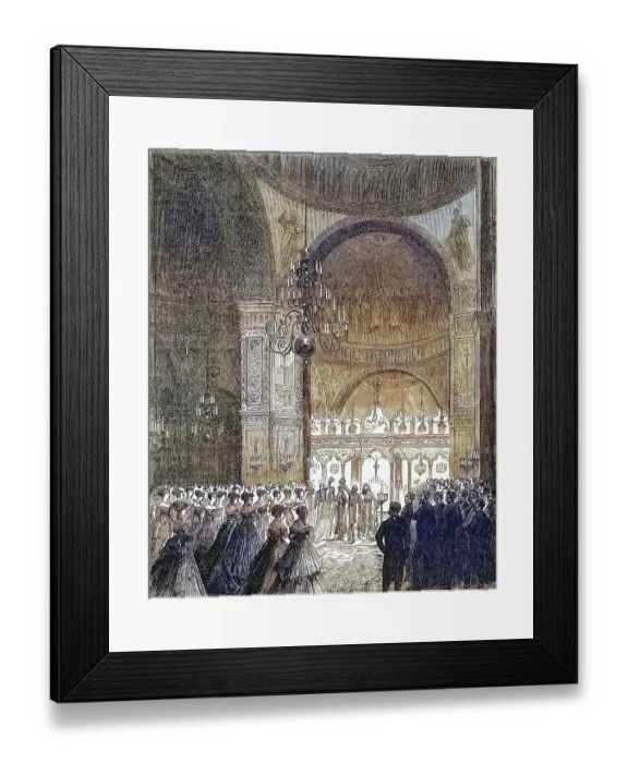 Framed Print : Wedding of Prince Achille Murat (1847-1895)