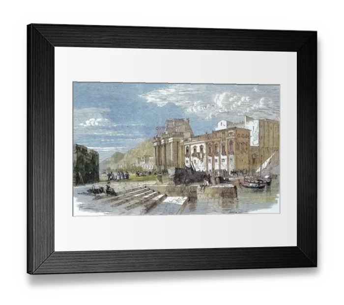 Framed Print : In the fishing harbour of Palermo in 1869 Framed Print : In the fishing harbour of Palermo in 1869