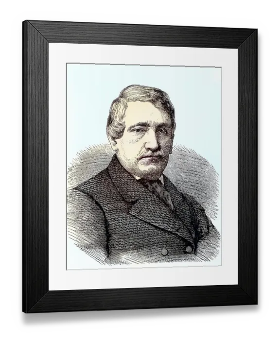 Framed Print : Members of the Princely Regency of Serbia 1869