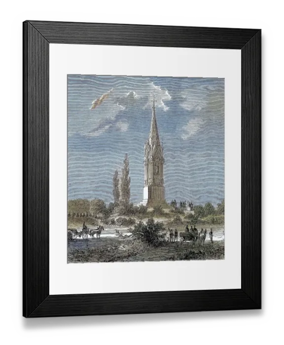 Framed Print : Monument commemorating the Battle of Aschaffenburg