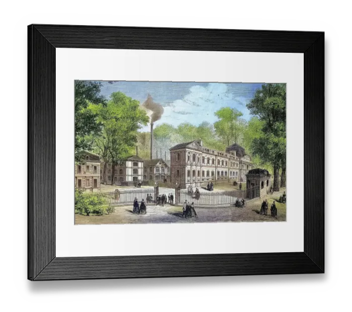 Framed Print : New buildings of the imperial porcelain manufactory in Sevres