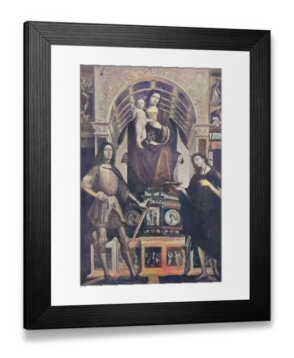 Framed Print : Madonna with the Christ Child, John the Baptist and St Framed Print : Madonna with the Christ Child, John the Baptist and St