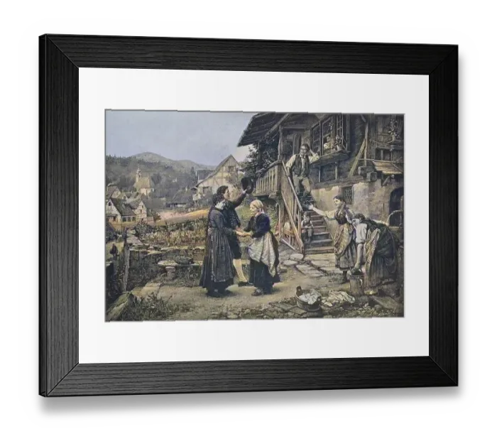 Framed Print : Family Welcomes the Visitor and the Visitors Framed Print : Family Welcomes the Visitor and the Visitors