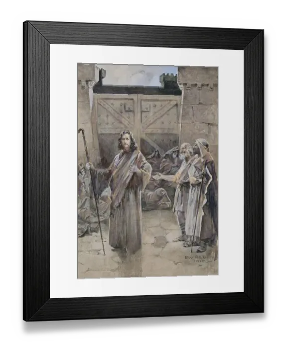 Framed Print : Biblical scene, John and the Galileans Framed Print : Biblical scene, John and the Galileans