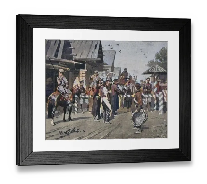 Framed Print : People who took the Prussians to Saxony Border Framed Print : People who took the Prussians to Saxony Border