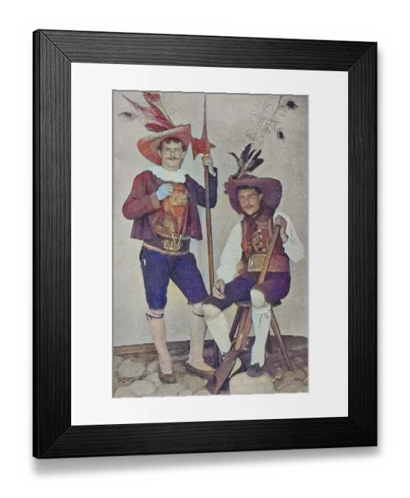 Framed Print : Traditional traditional costume of the men of Val Gardena