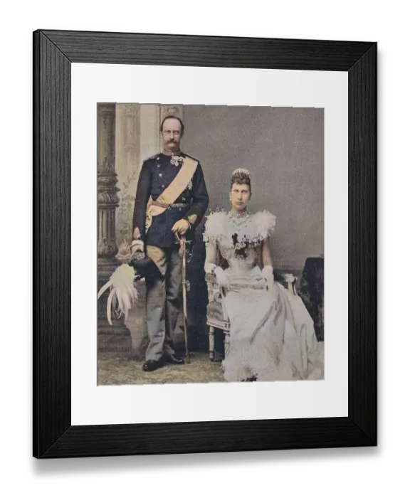 Framed Print : Frederick VIII, 1843-1912, was King of Denmark from 1906 to 1912 and Louise of Sweden Framed Print : Frederick VIII, 1843-1912, was King of Denmark from 1906 to 1912 and Louise of Sweden