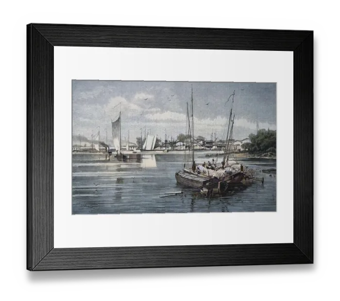 Framed Print : The Port of Wallwitzhafen on the Elbe