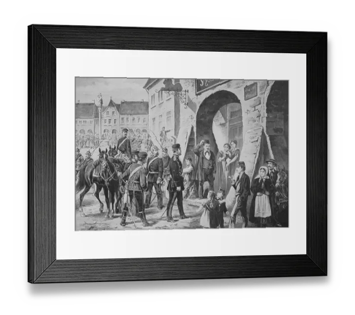 Framed Print : Quartering of Soldiers in Bohemia 1861