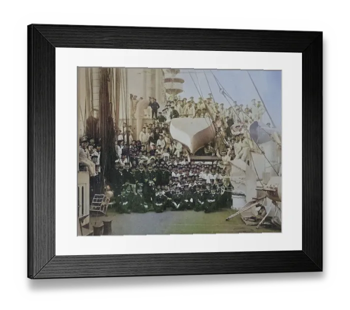 Framed Print : The departure of the German cruiser squadron to China Framed Print : The departure of the German cruiser squadron to China