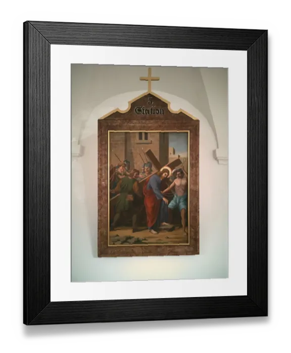 Framed Print : Stations of the Cross by an unknown artist in the ambulatory of the Catholic pilgrimage church of the Holy Trinity in Framed Print : Stations of the Cross by an unknown artist in the ambulatory of the Catholic pilgrimage church of the Holy Trinity in