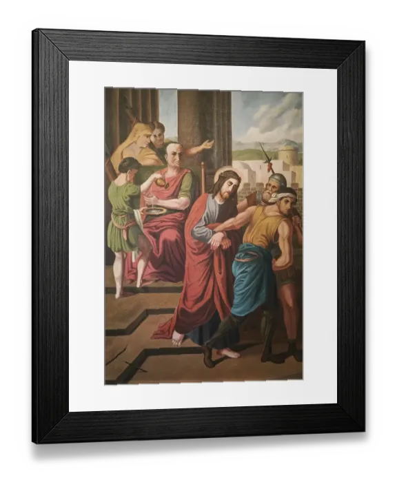 Framed Print : Station of the Cross by an unknown artist Framed Print : Station of the Cross by an unknown artist