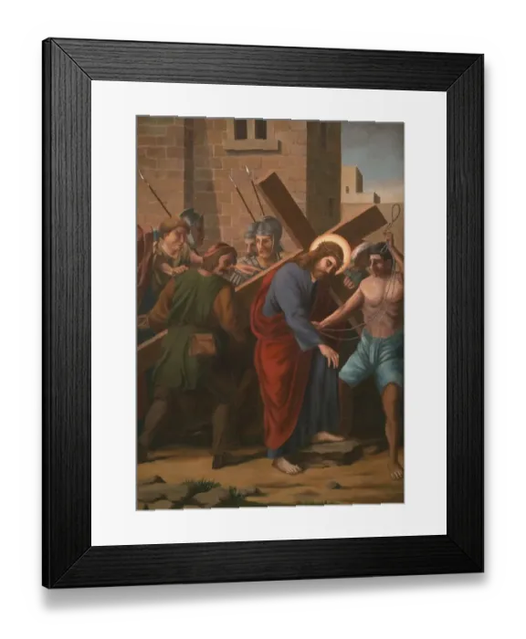 Framed Print : Station of the Cross by an unknown artist Framed Print : Station of the Cross by an unknown artist