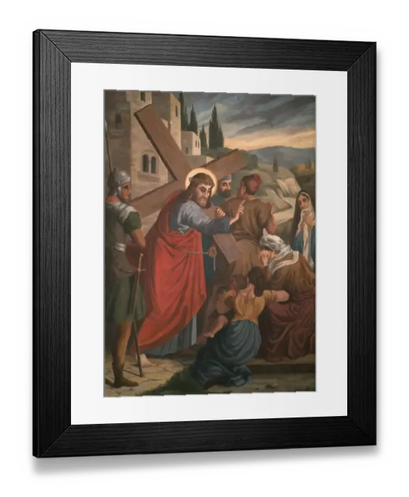 Framed Print : Station of the Cross by an unknown artist Framed Print : Station of the Cross by an unknown artist