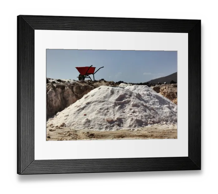 Framed Print : Salt mining at Salina Los Cocoteros