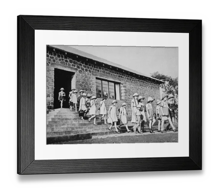 Framed Print : German School on Kilimanjaro, German East Framed Print : German School on Kilimanjaro, German East