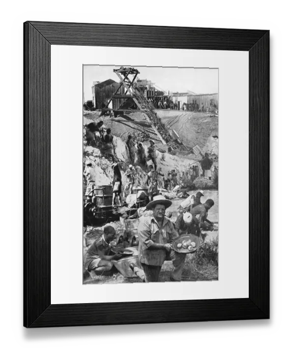 Framed Print : Mining development of the German colonies in Africa Framed Print : Mining development of the German colonies in Africa