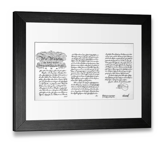Framed Print : Imperial letter of protection for the Gesellschaft fuer deutsche Kolonisation Framed Print : Imperial letter of protection for the Gesellschaft fuer deutsche Kolonisation