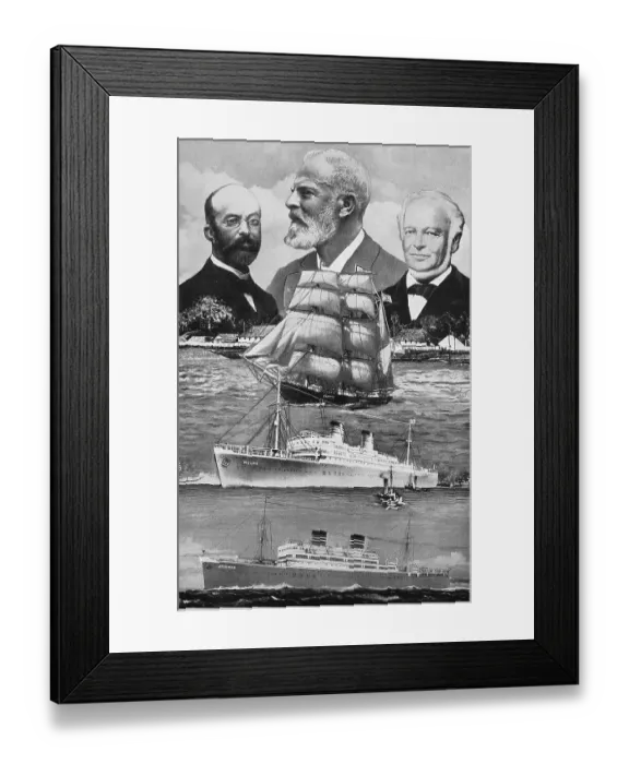 Framed Print : Eduard, Adolph and Carl Woermann