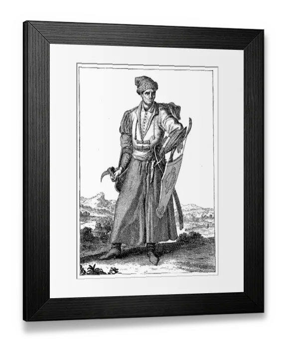 Framed Print : Armed Polish Nobleman in 1708, Poland