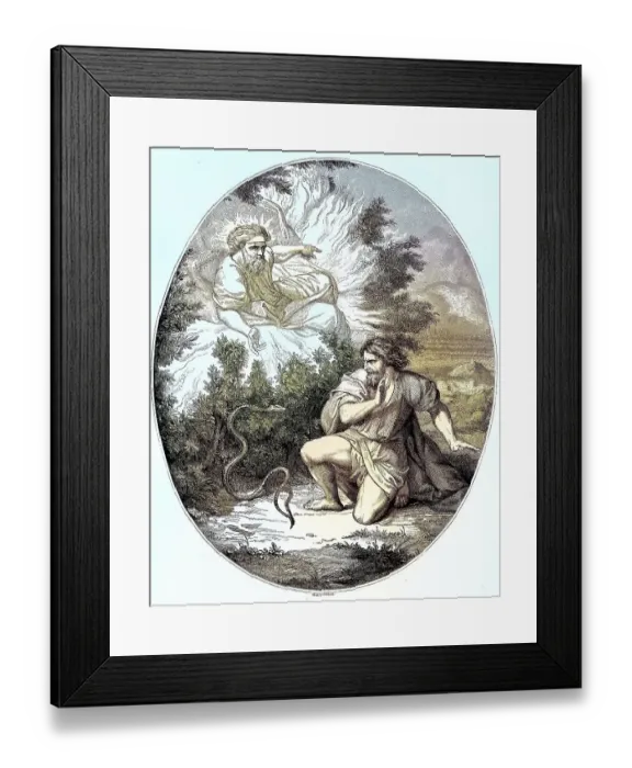 Framed Print : The Burning Bush and the Serpent
